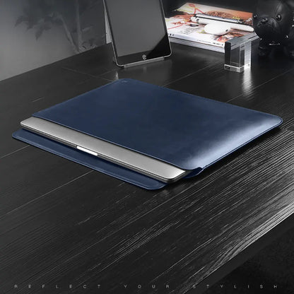 Newest Laptop Sleeve for MacBook Air 15.3 2026 Air 13.6 M5 M4 PU Leather Laptop Carry Sleeve for MacBook Pro 14 M5 Laptop Bags