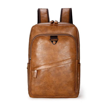 Men Backpack PU Leather Bagpack Large Laptop Backpacks Male Mochilas Casual Schoolbag For Teenagers Boys High Quality Rucksack