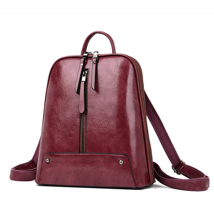 Women Leather Backpack Fashion Backpack Purse Female Travel Shoulder Bag Large Capacity School Bags for Teenage Girl Sac a Dos