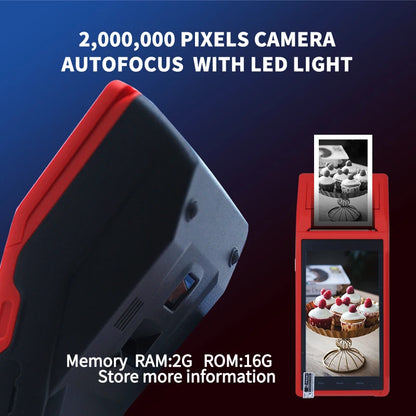 NEWPAS Q1 Handheld Android 12 POS Terminal with 4G NFC Camera to Scan QR Code and 58mm Thermal Printer Mini POS