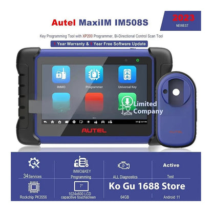 Autel MaxiIM IM508S Universal Diagnostic Scanner Key Programming Tool OBD2 for ABS 1 Year Warranty Android LCD Display 12V