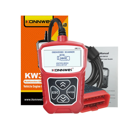KONNWEI KW310 OBDII Diagnostic Scanner Vehicle Engine Diagnosis Code Reader