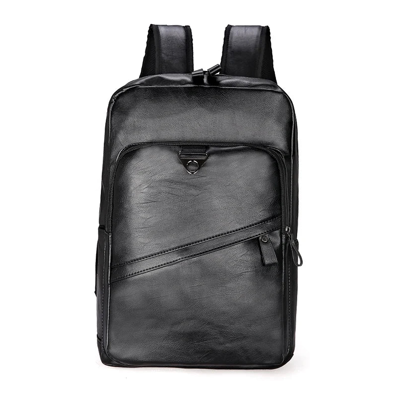 Men Backpack PU Leather Bagpack Large Laptop Backpacks Male Mochilas Casual Schoolbag For Teenagers Boys High Quality Rucksack