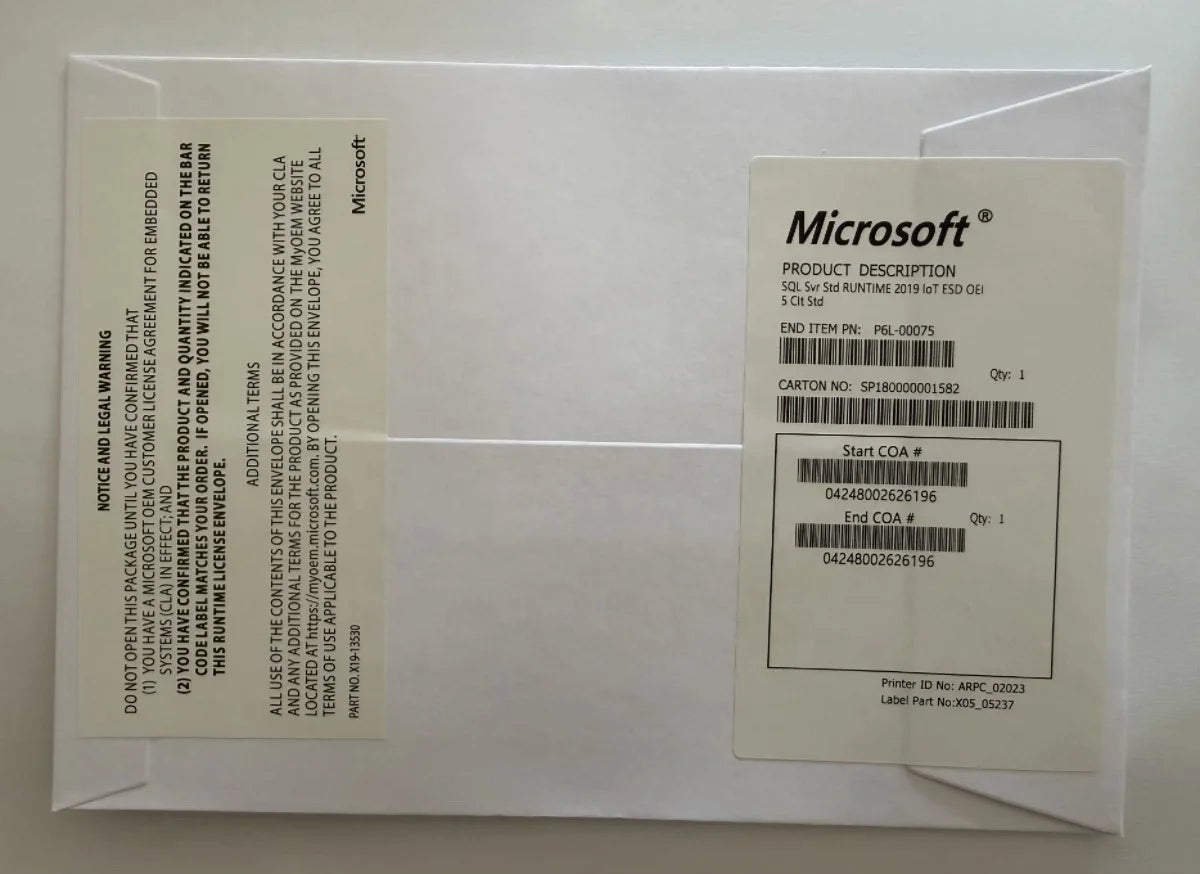 SQL Server 2019 Standard Internet DVD Pack 100% Online Activation Key Unlimited Core CAL English for Stock Lifetime Key