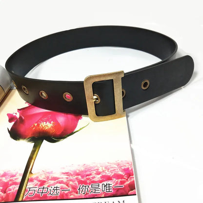 Leather Luxury Woman Wide Dress Fashion Women's Belts Luxury D-ring Elegant Waistband Waist Belt Goth Skirts Apparel Accessories