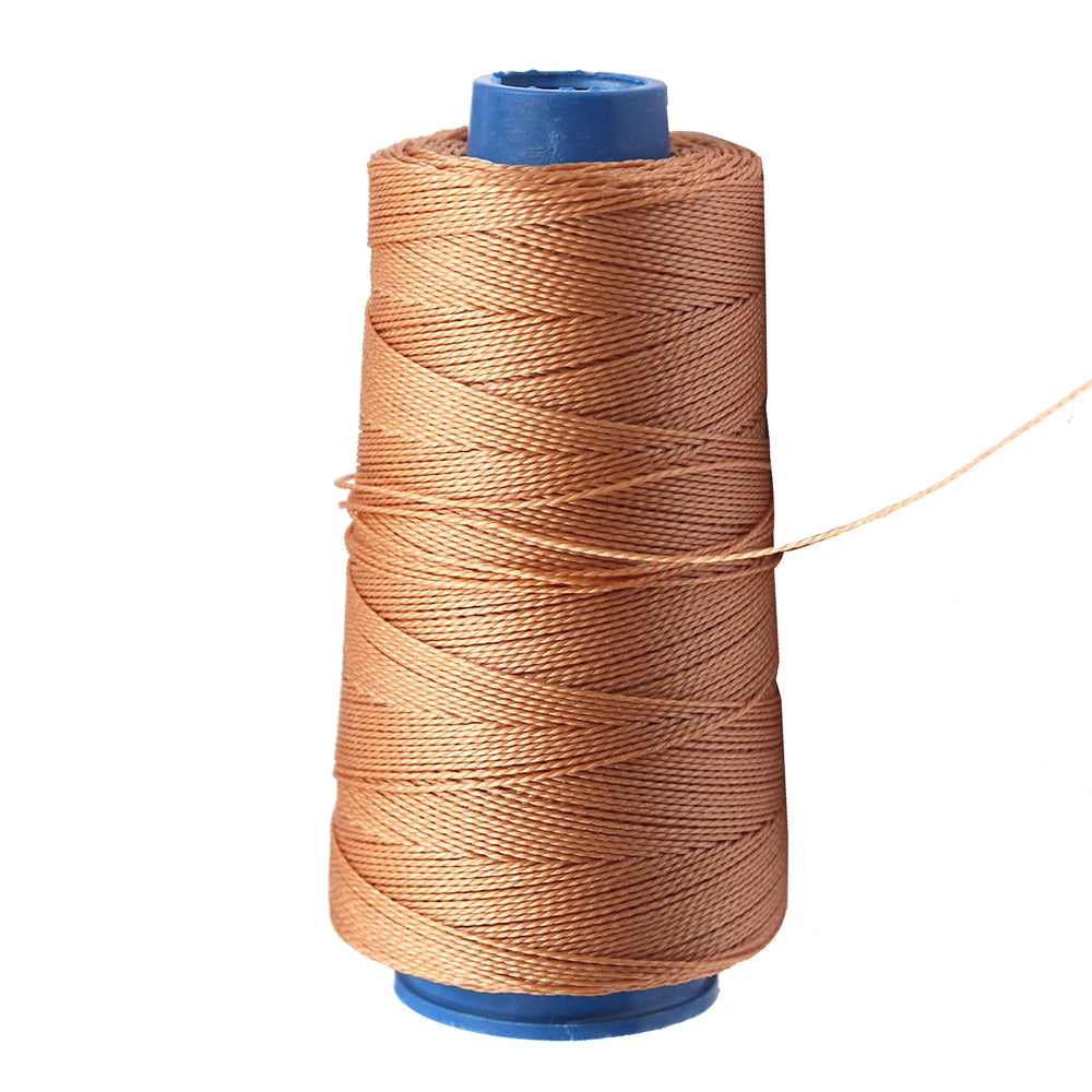 300M Nylon Sewing Thread Leather Sewing Waxed Thread & Wooden Handle Sewing Awl for Repair Shoes Hand Stitching Sewing Tools
