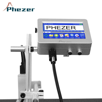 Phezer Industrial High-Speed CIJ Inkjet Printer Machine with Smart Code Printer Parts & Accessories ink cartridges