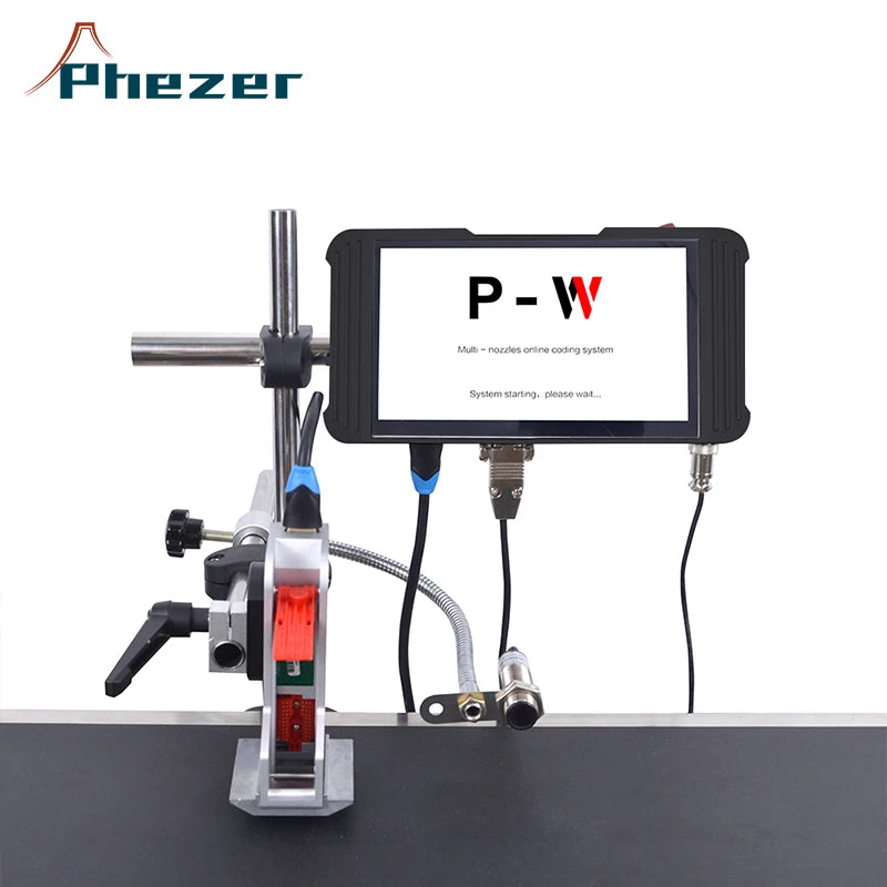 7 Inch Touch Screen Automatic Batch Code Printing machine Inkjet Printer Online Expiry Date Inkjet Coder for plastic wood rubber