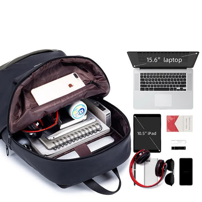 Men School Bag Laptop Backpack Sports Daypacks Waterproof  Shoulder Bags Anti-thief  Large Capacity Travel Bag  for 15" Laptops