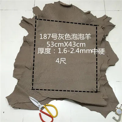 Real leather Nature sheep skin High end first layer sheepskin handmade DIY leather leather fabrics whole piece