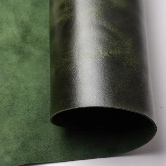 Natural Leather 1.8mm Oil Wax Tanned Cowhide Material Fabric Piece Genuine Leather Wallet Handbag Shoes DIY Leather Craft