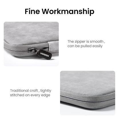 UGREEN  Leather Laptop Bag for Macbook Pro 13 14  Macbook Air Laptop Storage Bag Sleeve Case for iPad Pro Air Notebook Bag