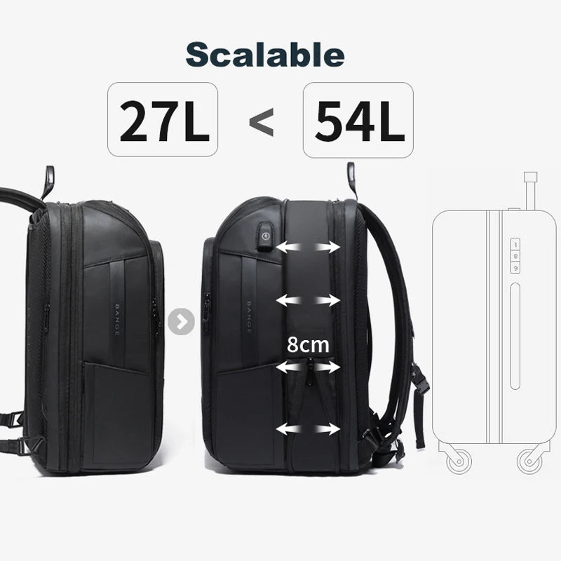 Men 15.6" Laptop Travel Business England Style Backpacks Scalable Large Capacity Anti-theft Male Women Luxury Luggage Tote Bags