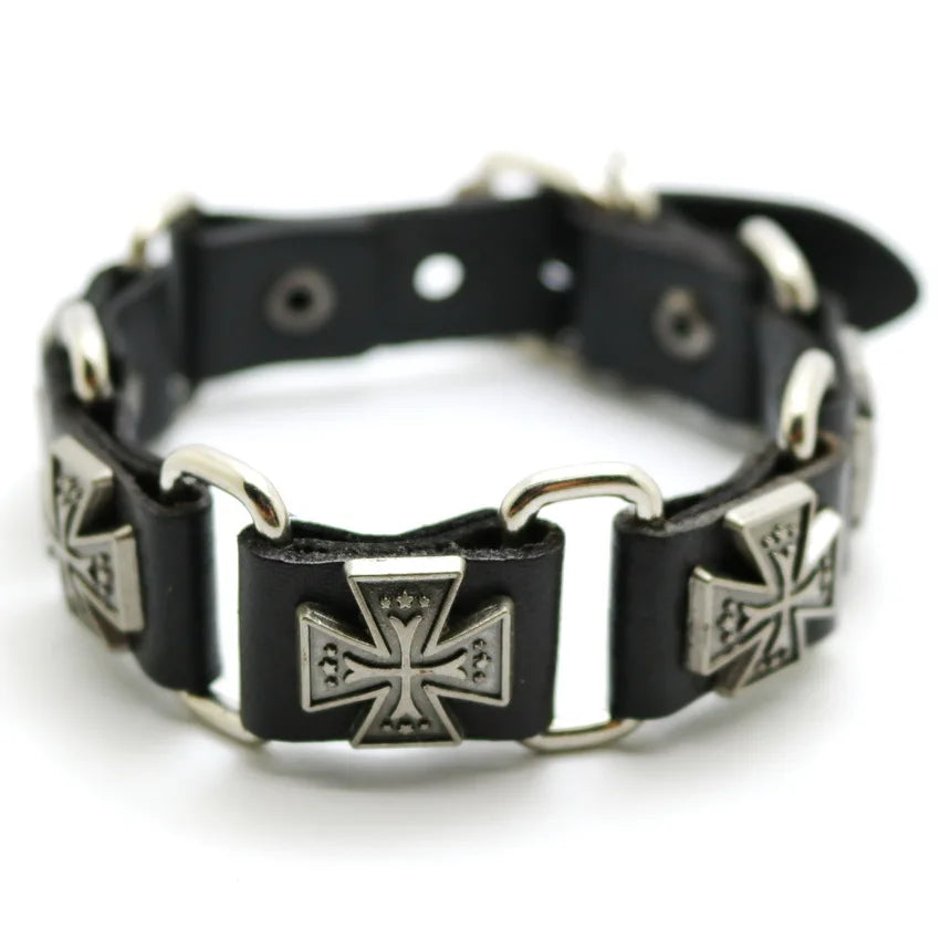2018 New Accessories For Men And Women  Retro Casual leather Bracelet Men Fashion Punk Bracelet Bracelet