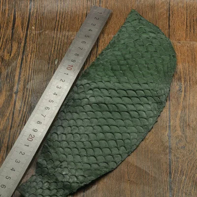 25*10cm Colorful Genuine Salmon fish skin leather piece multi color DIY bag belt shoes accessories