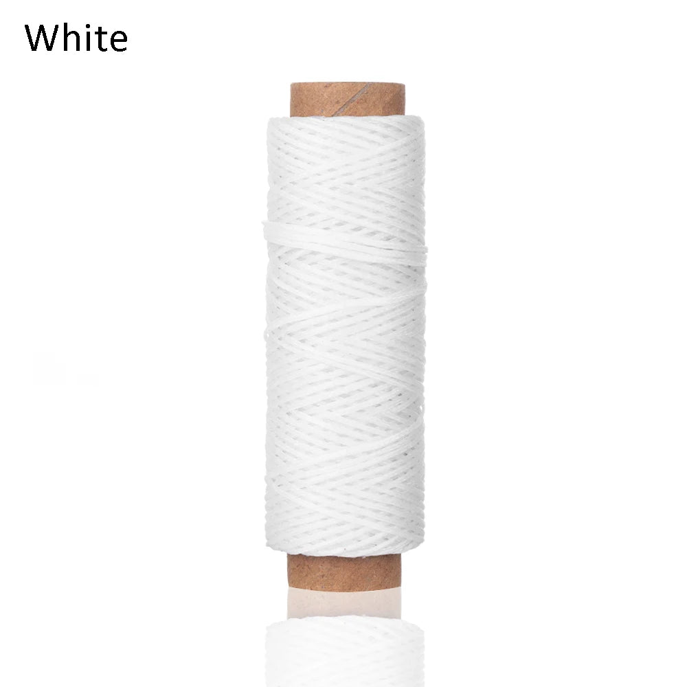 30m/Roll 1mm Durable Waxed Thread Cotton Cord String Strap Hand Stitching Thread for Leather Material Accessories Handcraft Tool