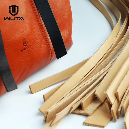 WUTA Vegetable Tanned Leather Belt Blank Shoulder Strap Making Genuine Leather Belt Strip For DIY Backpack Should Bag Handle