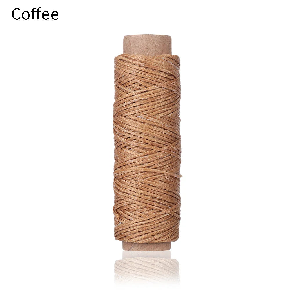 30m/Roll 1mm Durable Waxed Thread Cotton Cord String Strap Hand Stitching Thread for Leather Material Accessories Handcraft Tool