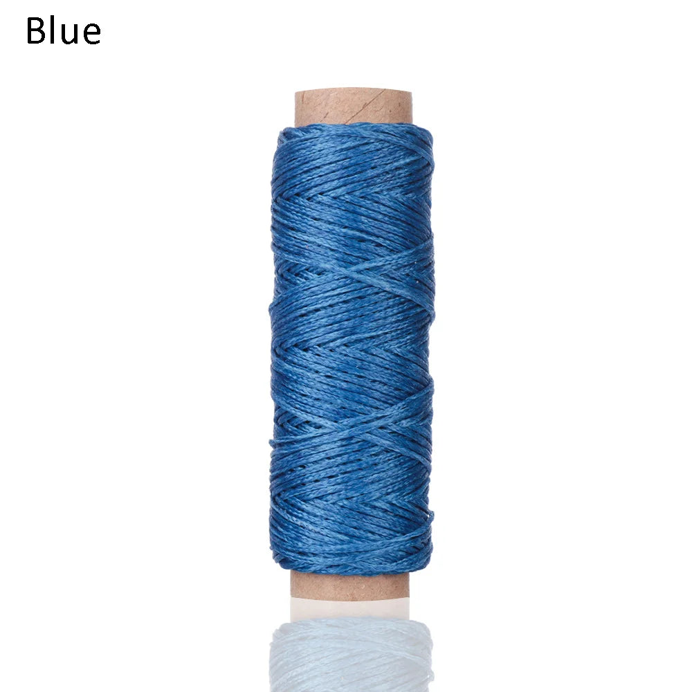 30m/Roll 1mm Durable Waxed Thread Cotton Cord String Strap Hand Stitching Thread for Leather Material Accessories Handcraft Tool