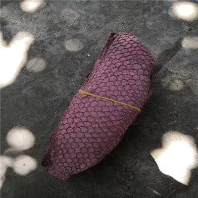 25*10cm Colorful Genuine Salmon fish skin leather piece multi color DIY bag belt shoes accessories