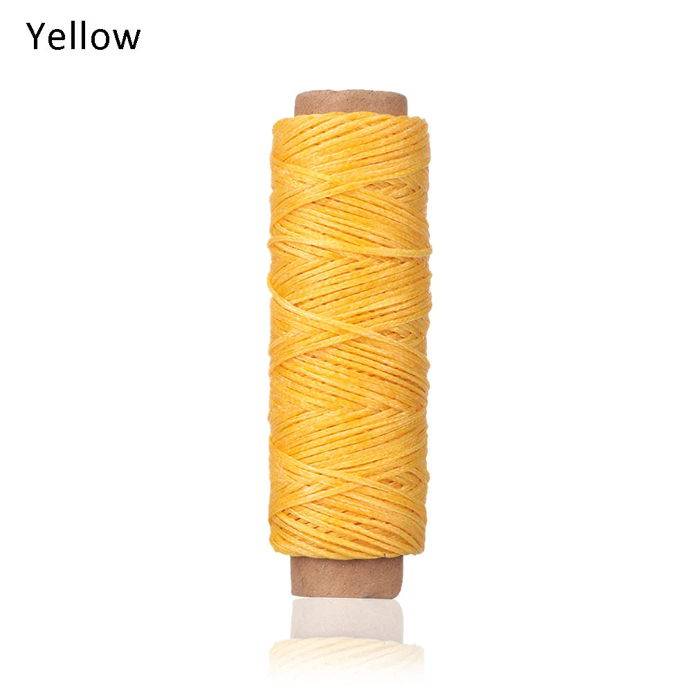 30m/Roll 1mm Durable Waxed Thread Cotton Cord String Strap Hand Stitching Thread for Leather Material Accessories Handcraft Tool