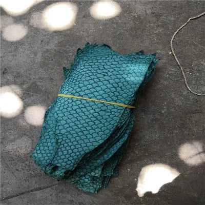 25*10cm Colorful Genuine Salmon fish skin leather piece multi color DIY bag belt shoes accessories