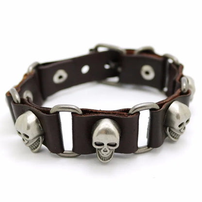 2018 New Accessories For Men And Women  Retro Casual leather Bracelet Men Fashion Punk Bracelet Bracelet