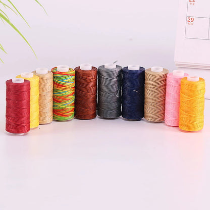 50M 0.8Mm Thickness Waxed Thread For Leather Waxed Cord For Diy Handicraft Tool Hand Stitching Thread Flat Waxed Sewing Line