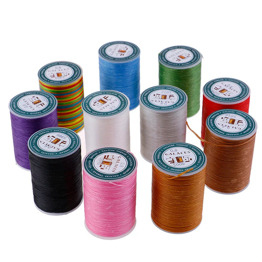 Sewing Thread Polyester Cord Waxed Thread Leather 0.8mm For DIY Tool Hand Stitching Thread Multicolor 90 Meter