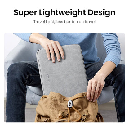 UGREEN  Leather Laptop Bag for Macbook Pro 13 14  Macbook Air Laptop Storage Bag Sleeve Case for iPad Pro Air Notebook Bag