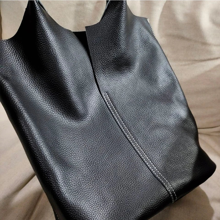 Classic Leather Handbags for Women Luxury Women's Bags Design Large Capacity Shopper Tote Bag Daily Shoulder Bag Bolsa De Hombro