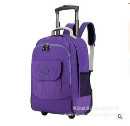 18 Inch Wheeled Backpacks for Laptop Waterproof Travel Trolley Backpack Large Capacity Men Trolley Bags Luggage Carry-on Bags