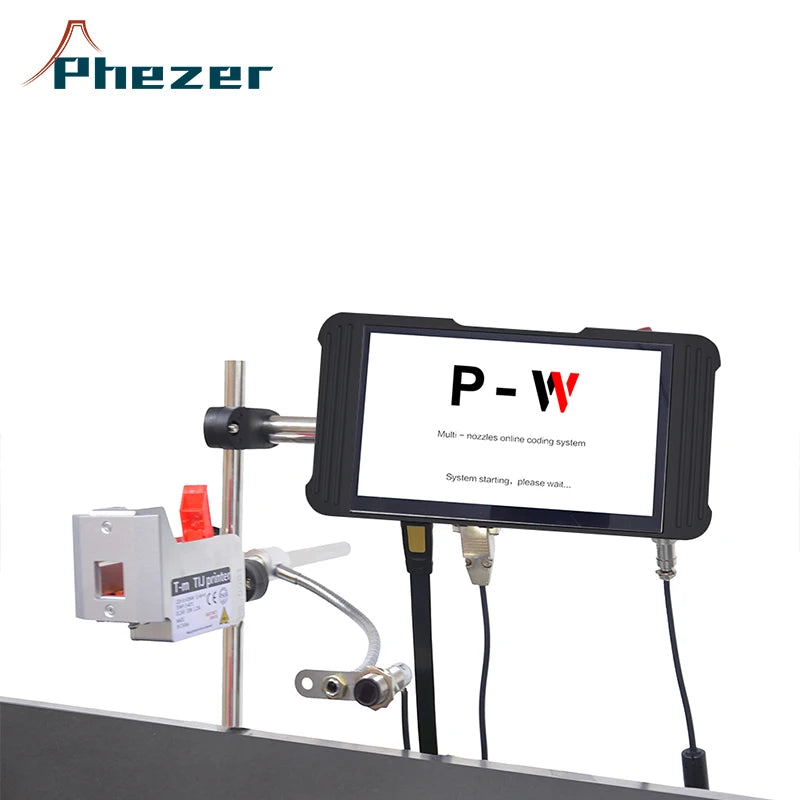 7 Inch Touch Screen Automatic Batch Code Printing machine Inkjet Printer Online Expiry Date Inkjet Coder for plastic wood rubber