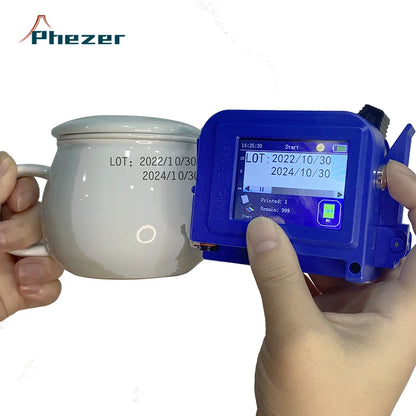 Phezer Portable Mini Handheld XP600 Inkjet Printer with Bill Printer Function Batch Code Printing