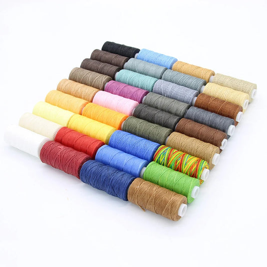 50M 0.8Mm Thickness Waxed Thread For Leather Waxed Cord For Diy Handicraft Tool Hand Stitching Thread Flat Waxed Sewing Line