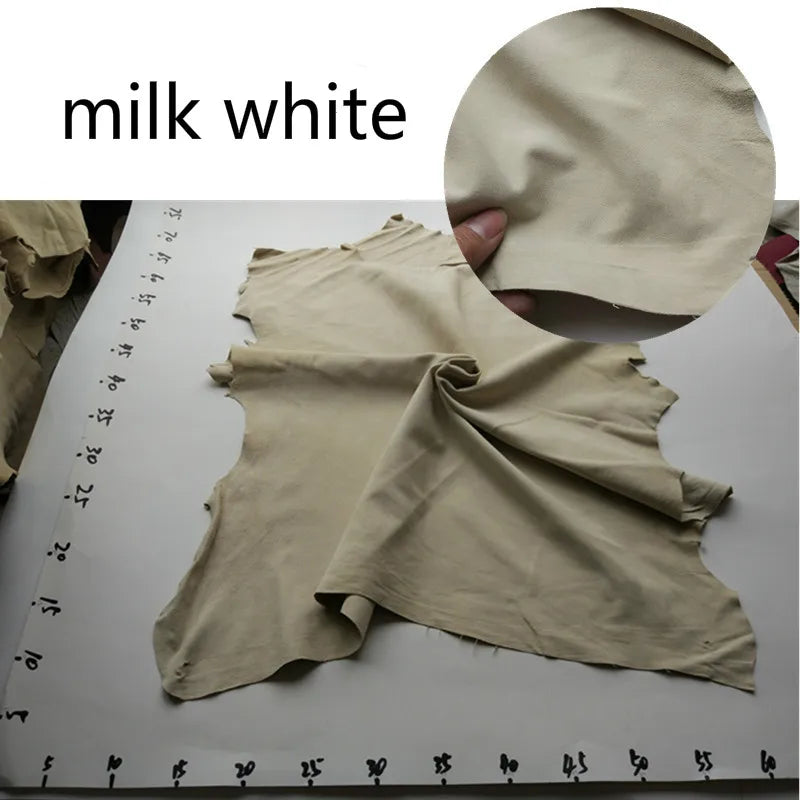 High quality Sheep goat skin real leather Genuine leather suede face soft whole skin leather material 0.4-0.6 mm thick