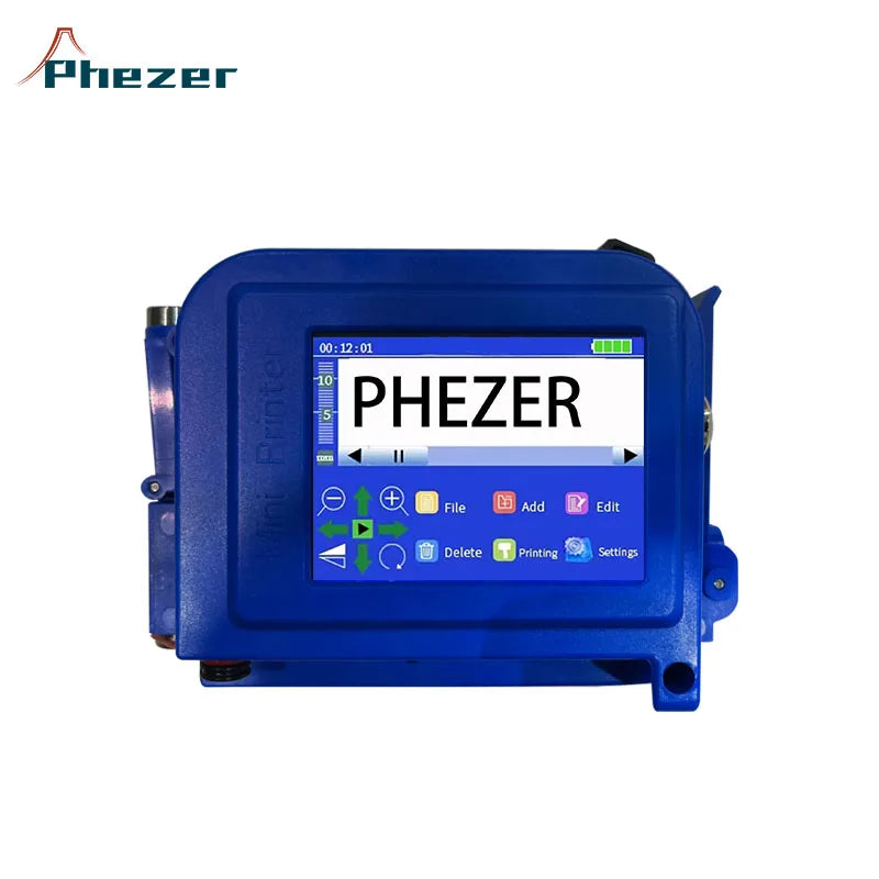 Phezer Mini Handheld Inkjet Printer Expire Date Stamp Coding Machine for Sale Provided Hand Held Inkjet Printer TIJ Printer 12.7