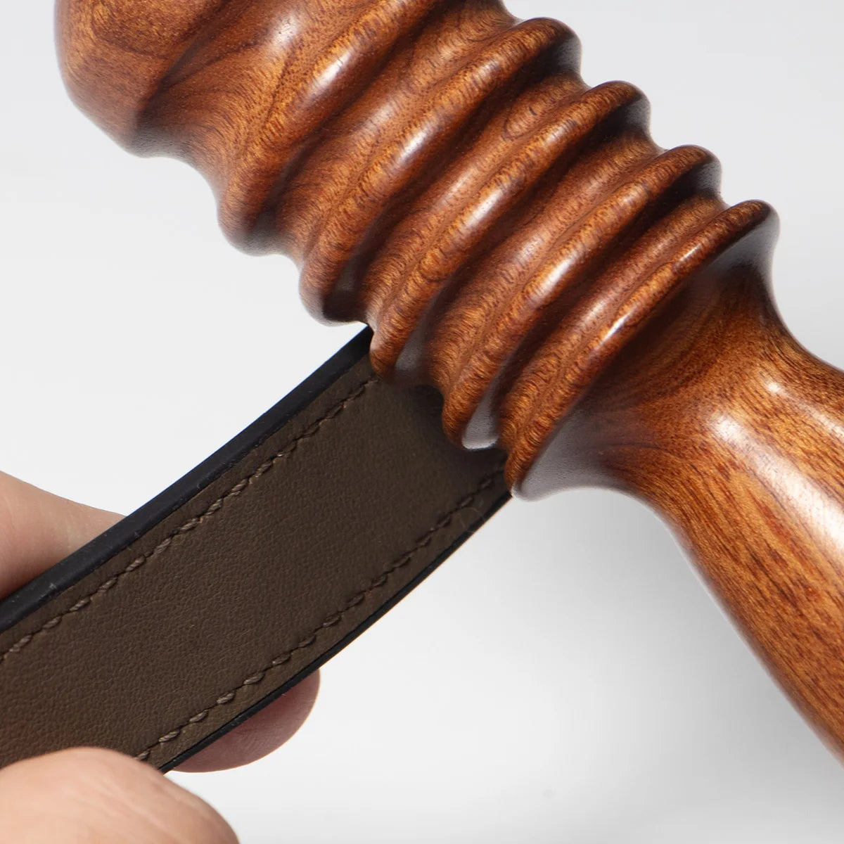 Solid Leather Edge Polishing Tool Professional Wooden Multiuse Light-Weight Leather Burnishing Tool DIY