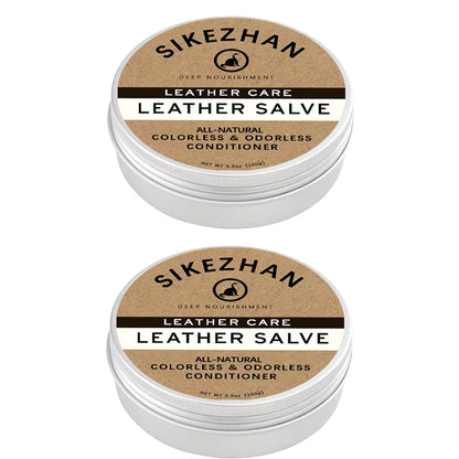 All-Natural Leather Salve - Deep Nourishing Conditioner for Boots, Bags, Saddles, Furniture, Car Interiors.Colorless & Odorless.