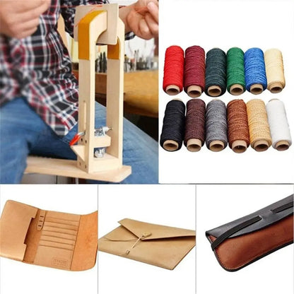30m/roll 150D Flat DIY Hand Stitching Leather Sewing Line Waxed Thread Cord