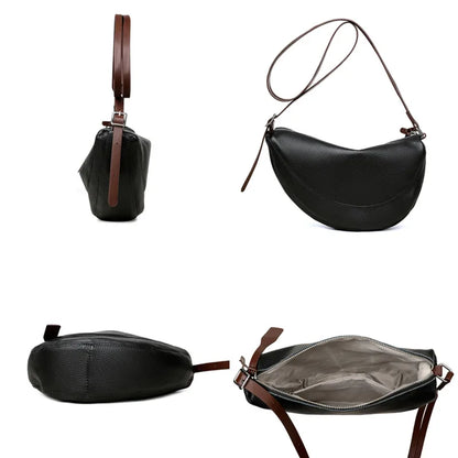 Women Genuine Leather Handbags Designer Fashion Daily Use Purse Female Shoulder bags Luxury Brand Cowhide Ladies Messenger Bags