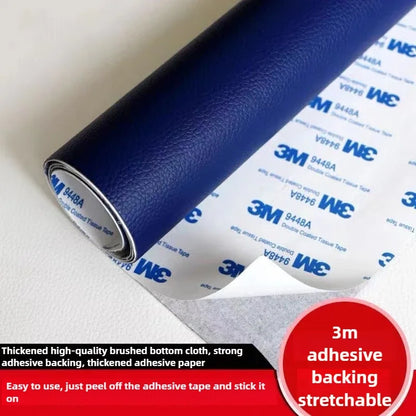 PU Artificial Faux Leather Self-adhesive Fabric for Upholstery Interior Car Seats Patches Bags Furniture Leatherette Fabrics
