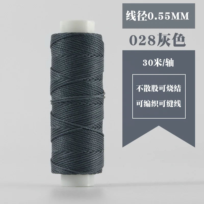 0.55mm Leather Waxed Sewing Thread For Hand Stitching Leather Cord DIY Bracelet Jewelry Making Round Waxed Line