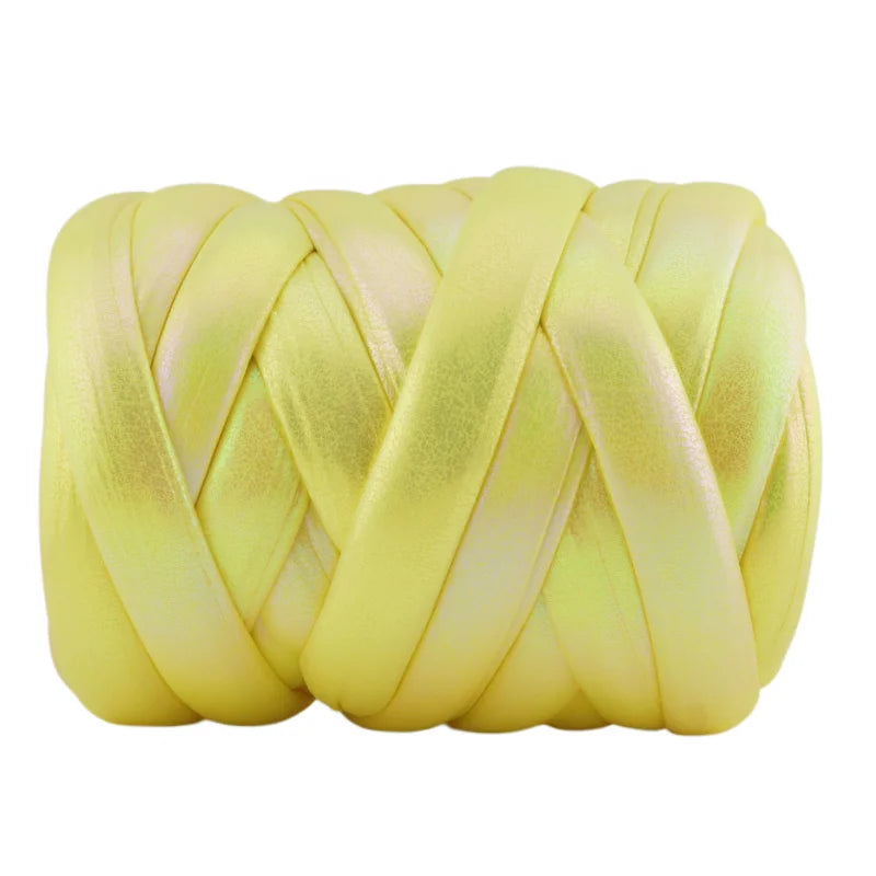 500g Thick Super Bulky Chunky Imitation Metal Leather Yarn for DIY Knitting Crocheting Thread Yarn for Handmade Bags Shoes Craft