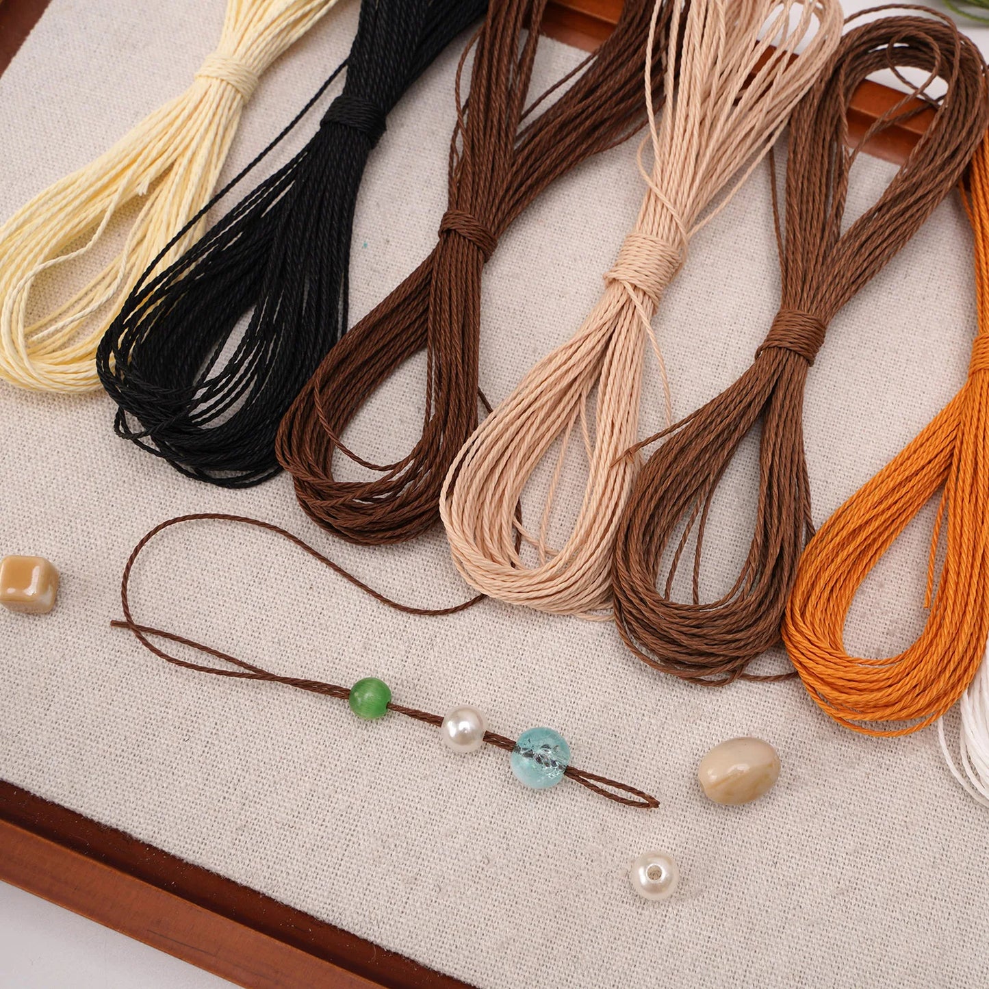 1mm Waxed Thread Polyester Waxed String for Crafts Leather Sewing Jewelry Making DIY Tools High Strength Waterproof Waxed Cord
