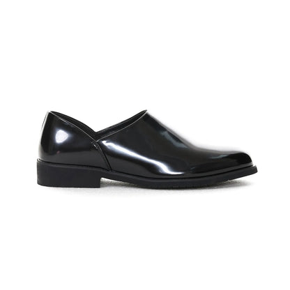 New leather men's shoes versatile for commuting slip in loafers lazy casual leather shoes trendy shiny and simple