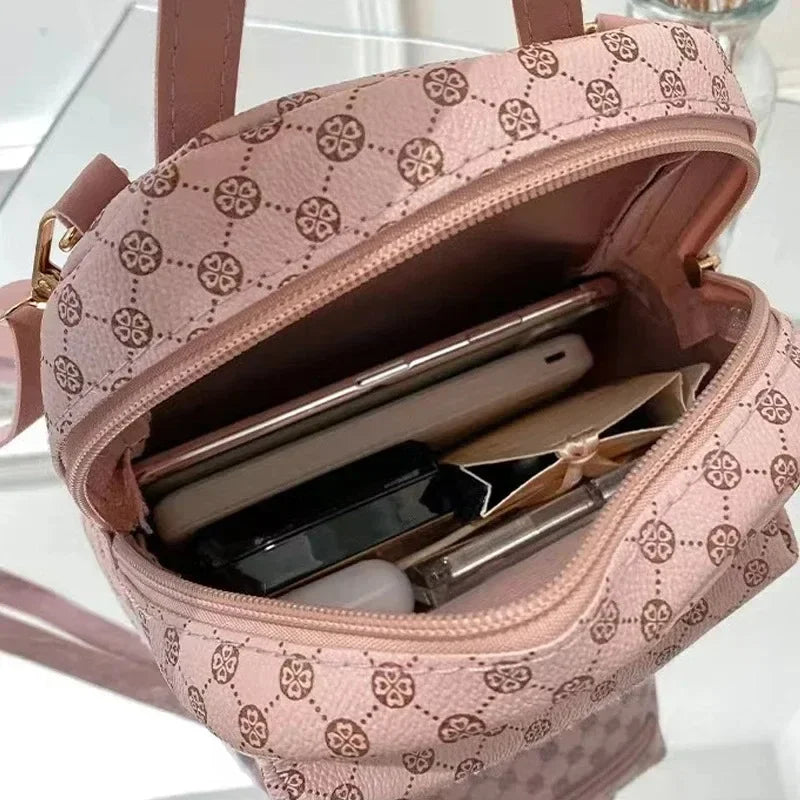 Women's Handbag Single Shoulder Crossbody Bag Double Shoulder Backpack Fashion All-matching Large Capacity Leisure Backpack
