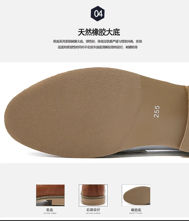Spring New Men's Leather Shoes Formal Dress Business Leather Shoes Banquet Men's Shoes