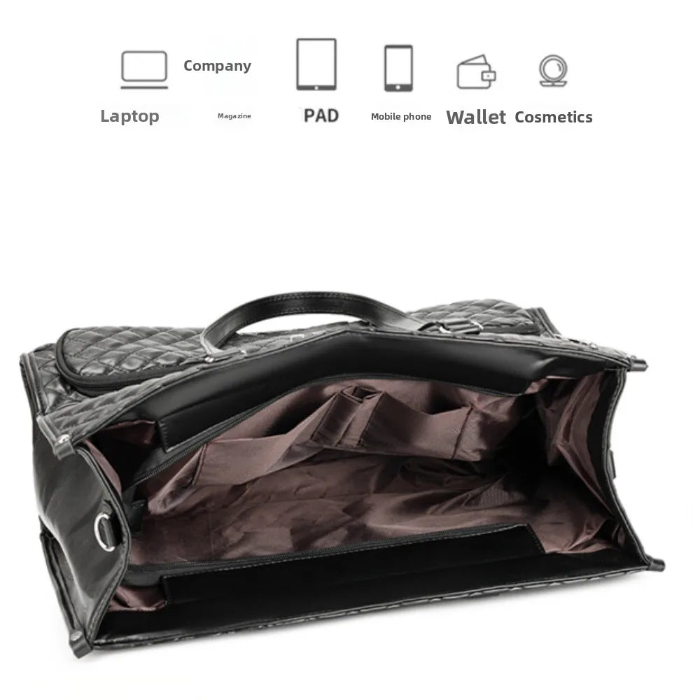 2-in-1 Laptop Lunch Tote Bag Shoulder Strap 15.6inch Multifunctional Laptop Handbag Large Lunch Box Portable Laptop Bags
