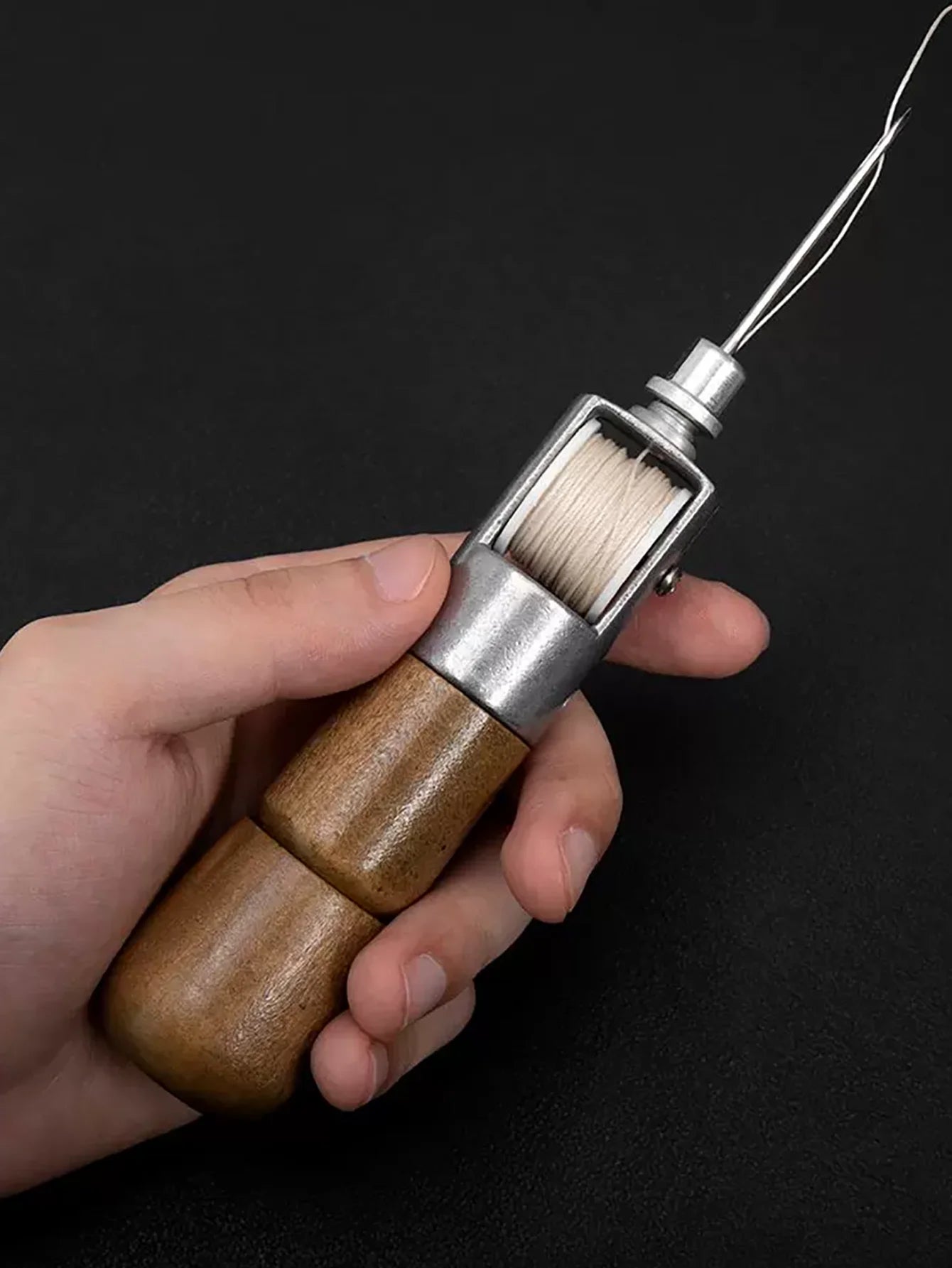 Professional Leather Sewing Awl Set, Quick Sewing Machine Sewing Tools, Suitable for DIY Handmade Repair, 1 Set with Needles